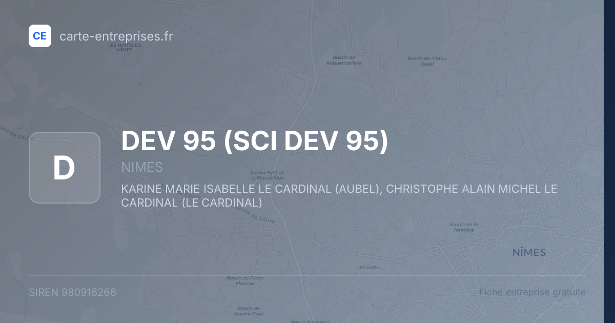 DEV 95 (SCI DEV 95) — 980916266 — fiche entreprise