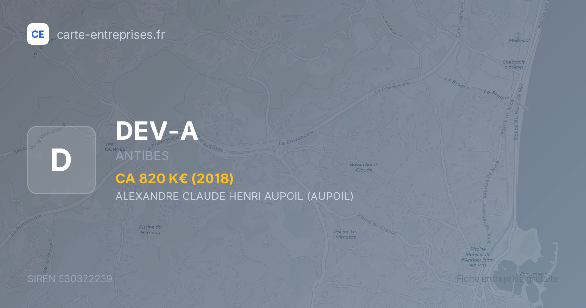 DEV-A — 530322239 — fiche entreprise