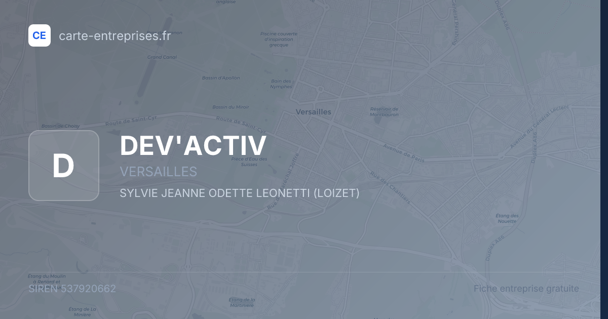 DEV'ACTIV — 537920662 — fiche entreprise