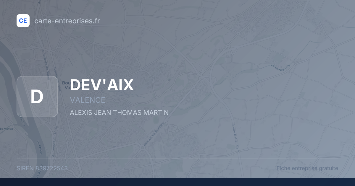 DEV'AIX — 839722543 — fiche entreprise