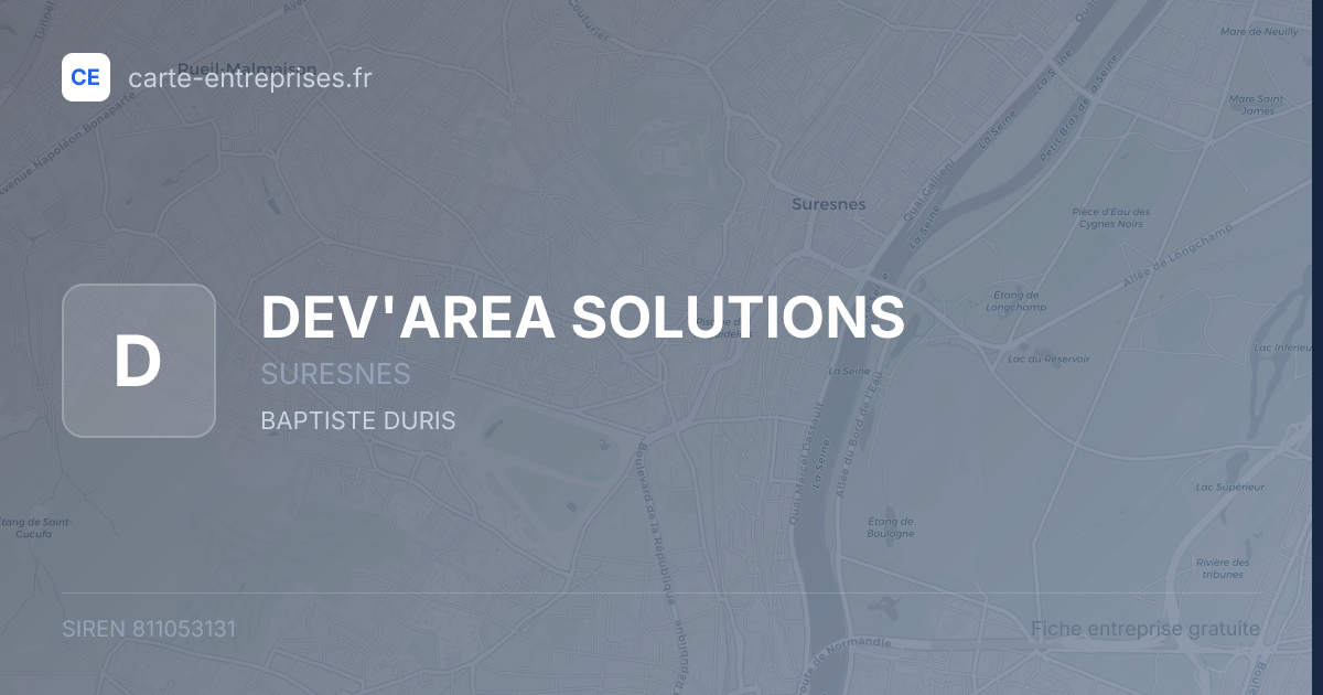 DEV'AREA SOLUTIONS — 811053131 — fiche entreprise