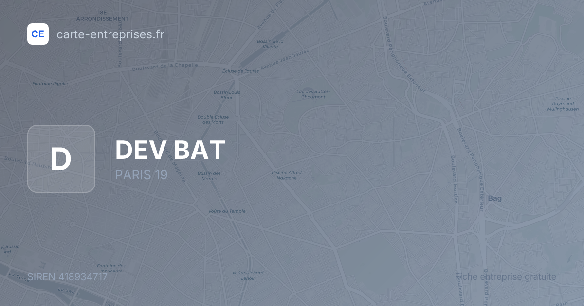 DEV BAT — 418934717 — fiche entreprise