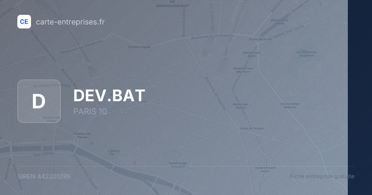 DEV.BAT — 442201299 — fiche entreprise