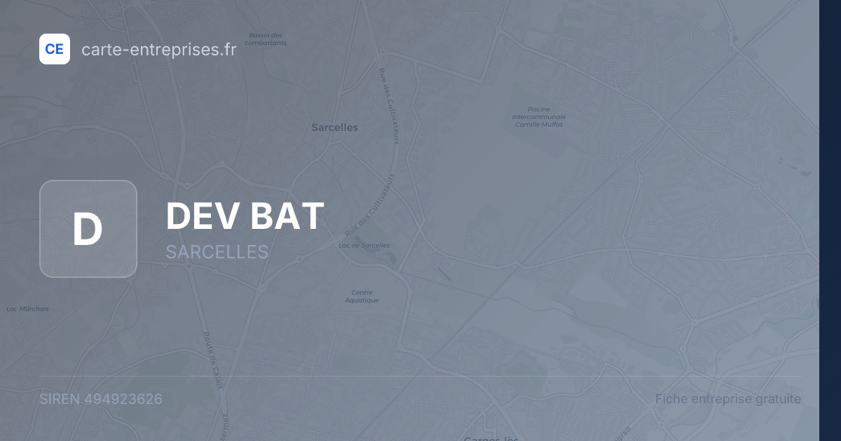 DEV BAT — 494923626 — fiche entreprise