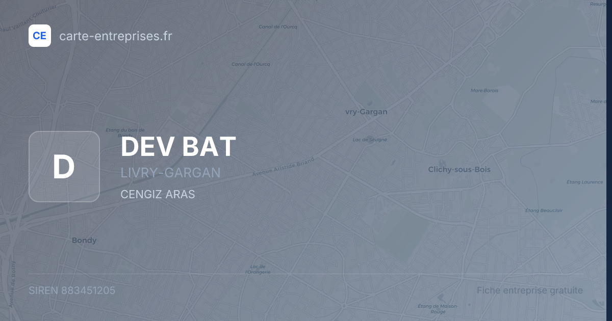 DEV BAT — 883451205 — fiche entreprise