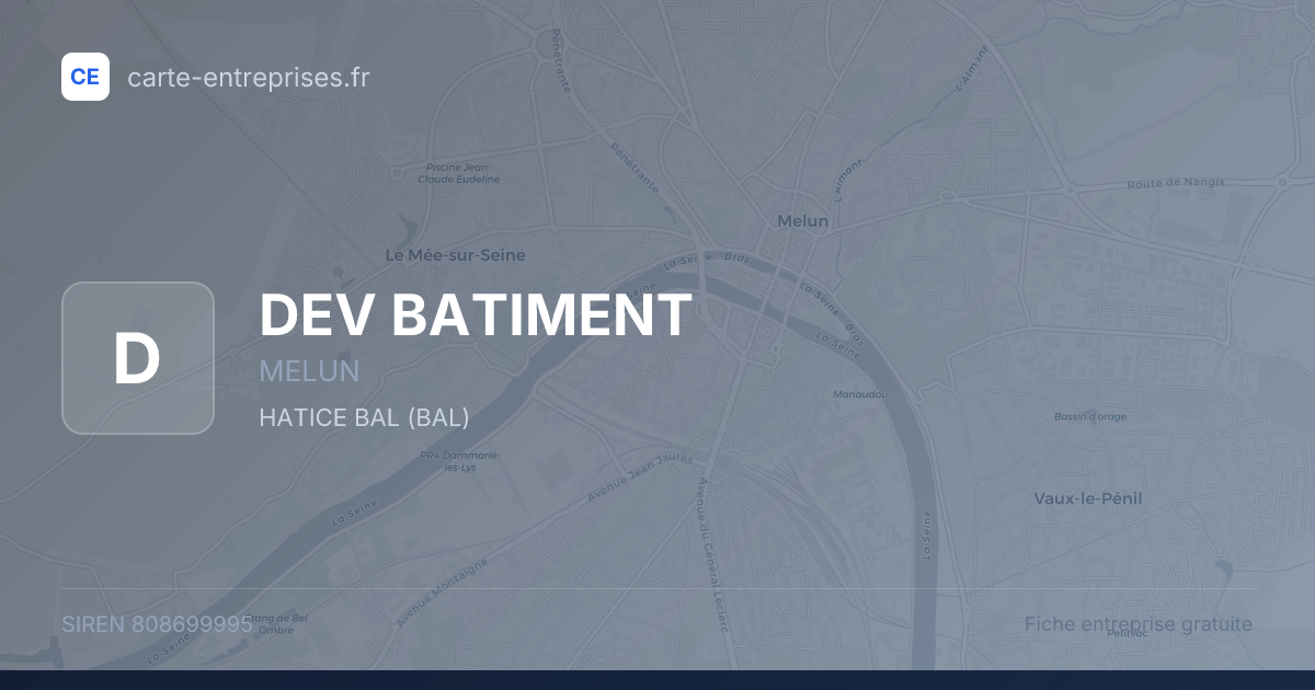DEV BATIMENT — 808699995 — fiche entreprise