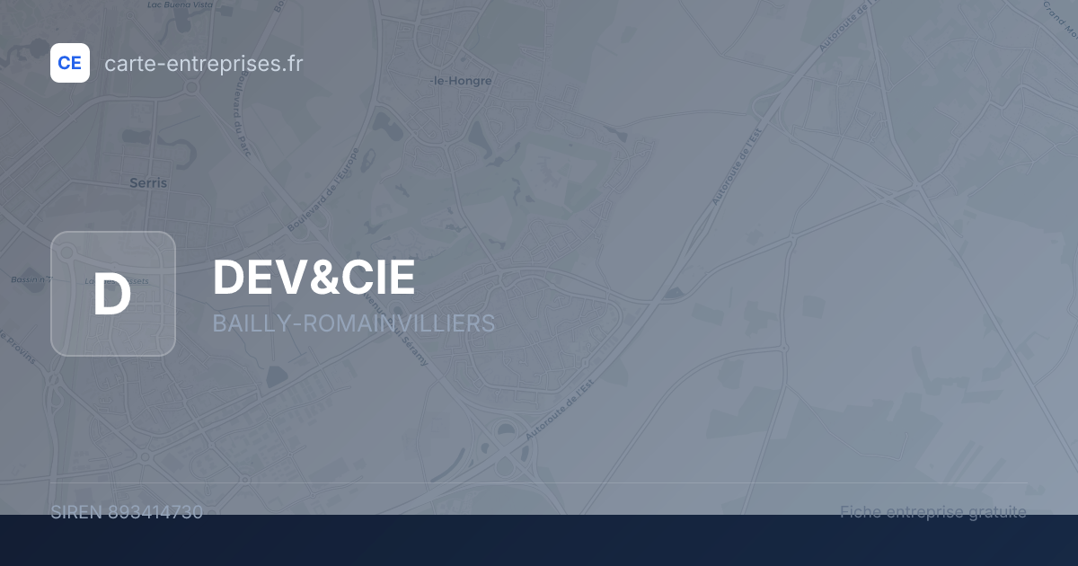 DEV&CIE — 893414730 — fiche entreprise