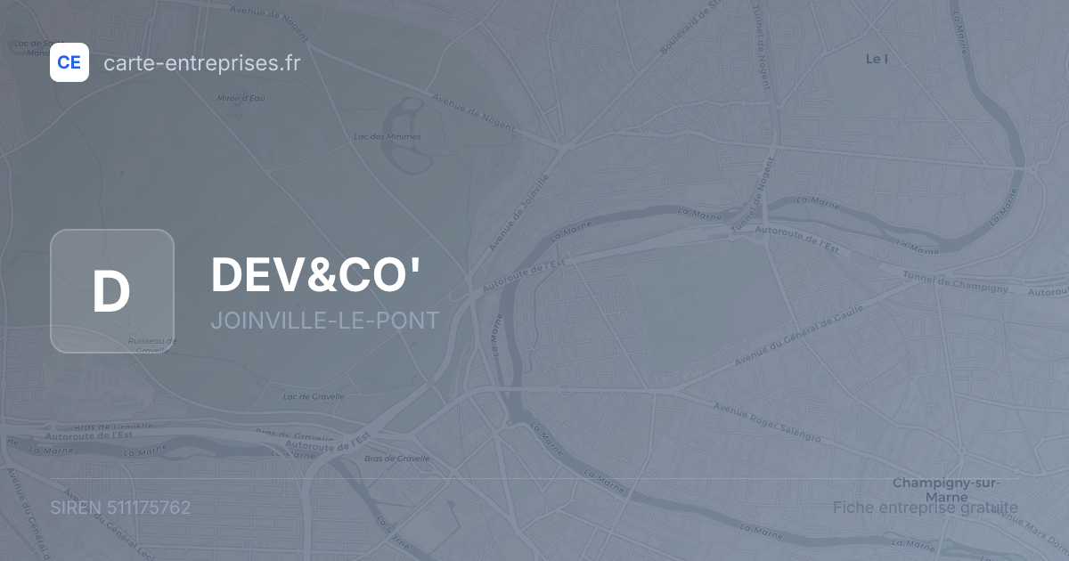 DEV&CO' — 511175762 — fiche entreprise