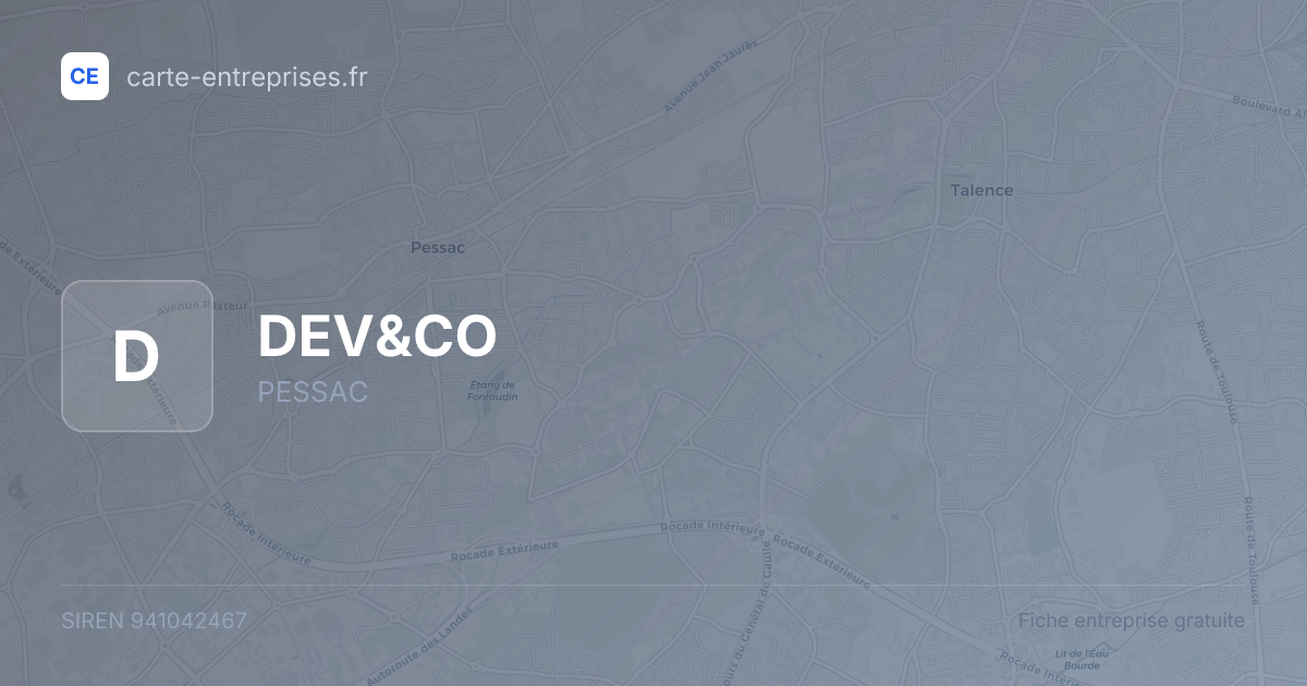 DEV&CO — 941042467 — fiche entreprise