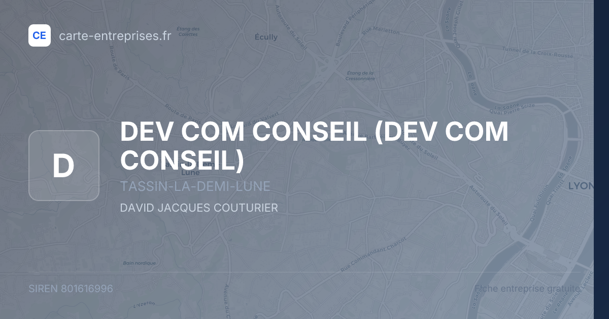 DEV COM CONSEIL — 801616996 — fiche entreprise