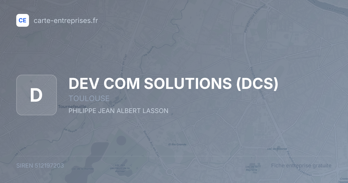 DEV COM SOLUTIONS (DCS) — 512197203 — fiche entreprise