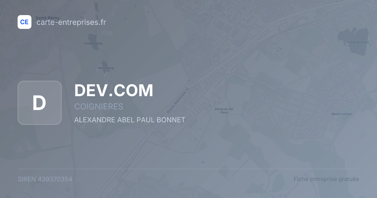 DEV.COM — 439370354 — fiche entreprise