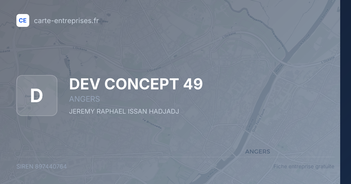 DEV CONCEPT 49 — 897440764 — fiche entreprise