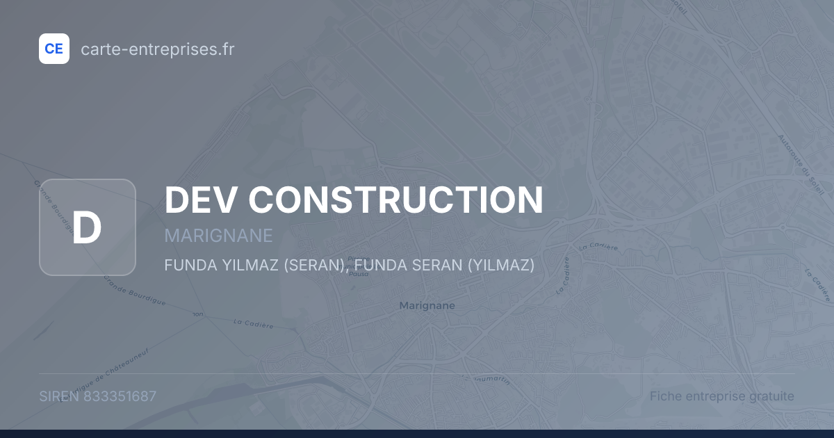 DEV CONSTRUCTION — 833351687 — fiche entreprise