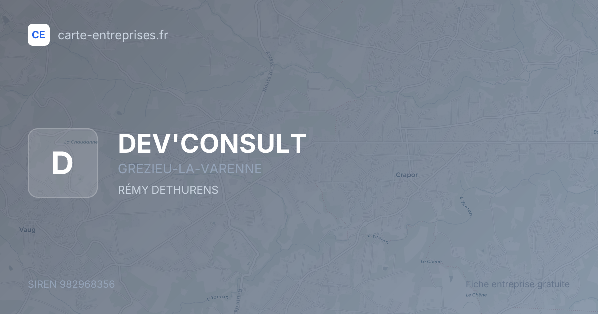 DEV'CONSULT — 982968356 — fiche entreprise