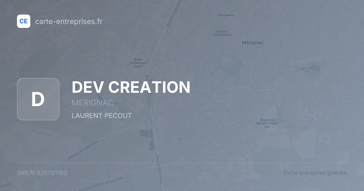 DEV CREATION — 828791160 — fiche entreprise