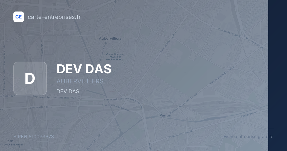 DEV DAS — 510033673 — fiche entreprise