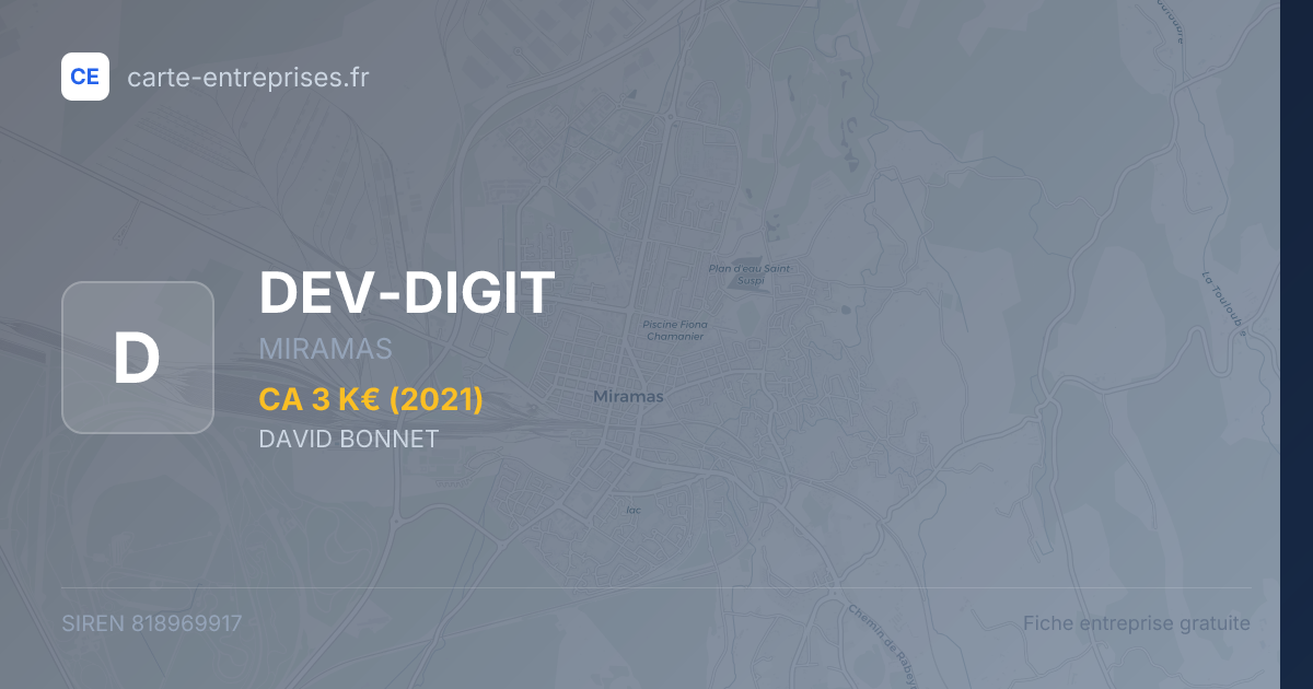 DEV-DIGIT — 818969917 — fiche entreprise