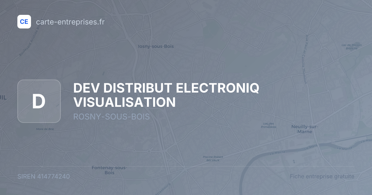 DEV DISTRIBUT ELECTRONIQ VISUALISATION — 414774240 — fiche entreprise