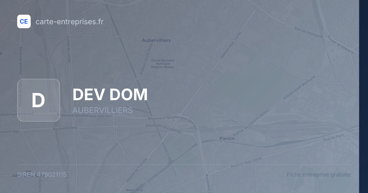 DEV DOM — 479021115 — fiche entreprise