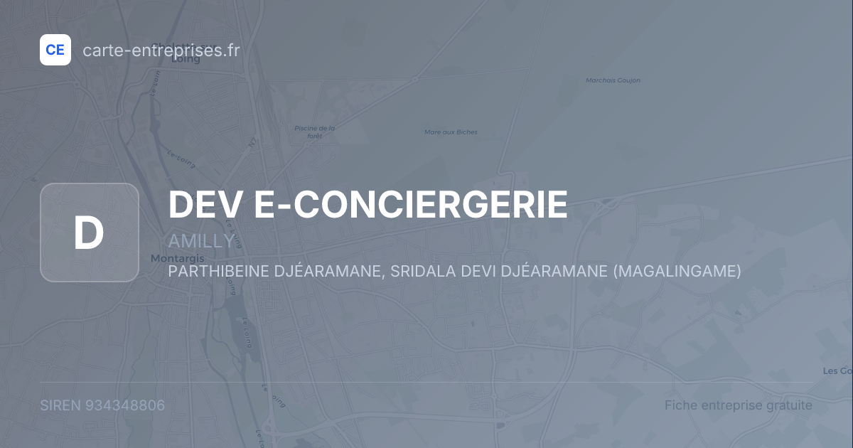 DEV E-CONCIERGERIE — 934348806 — fiche entreprise