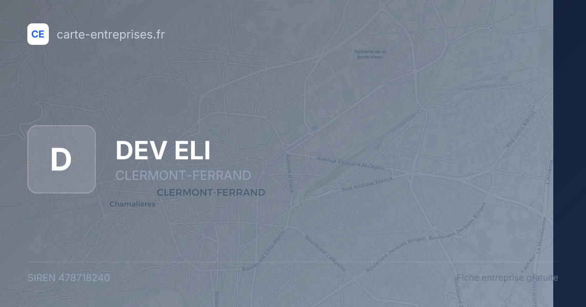 DEV ELI — 478718240 — fiche entreprise