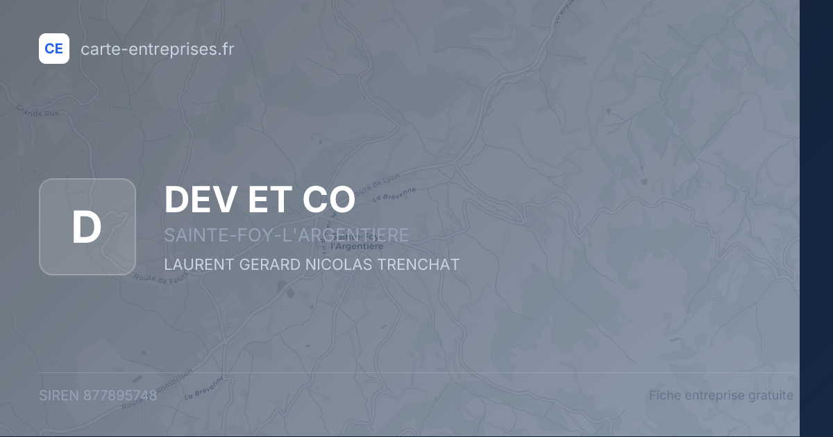 DEV ET CO — 877895748 — fiche entreprise