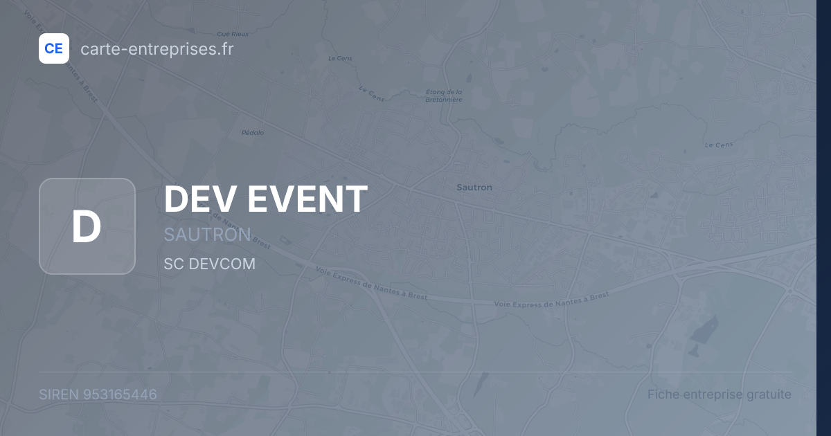 DEV EVENT — 953165446 — fiche entreprise