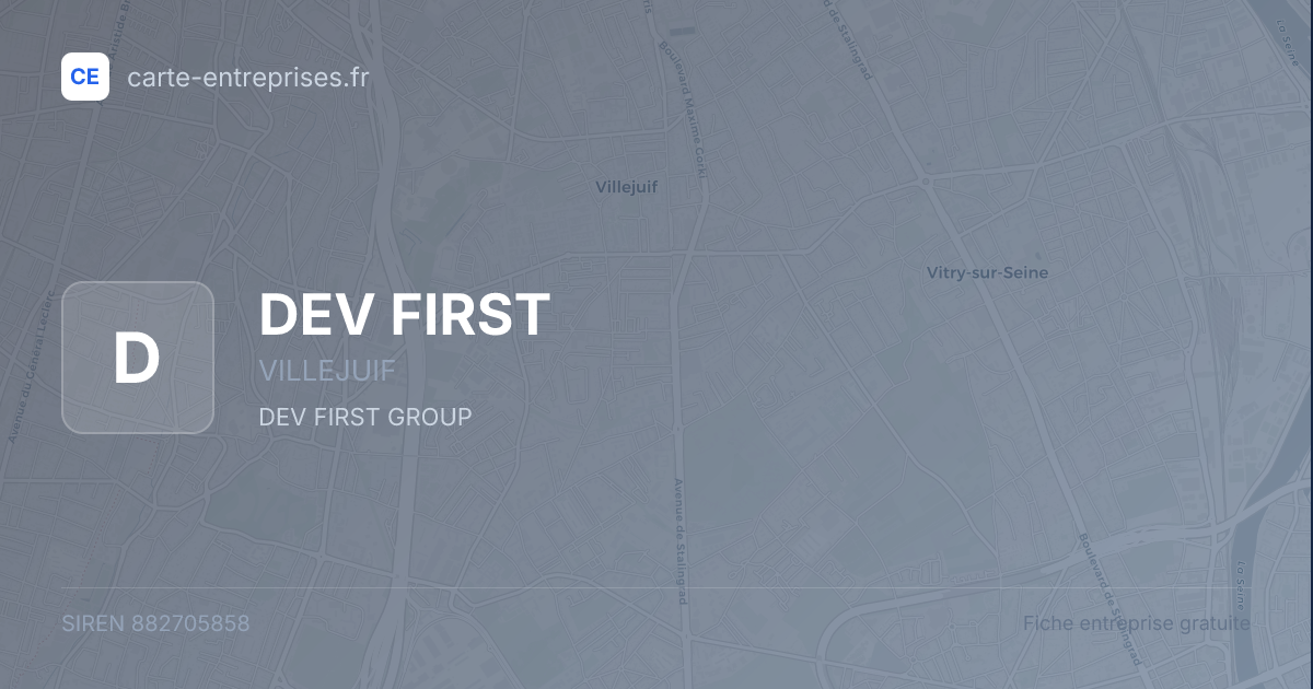 DEV FIRST — 882705858 — fiche entreprise