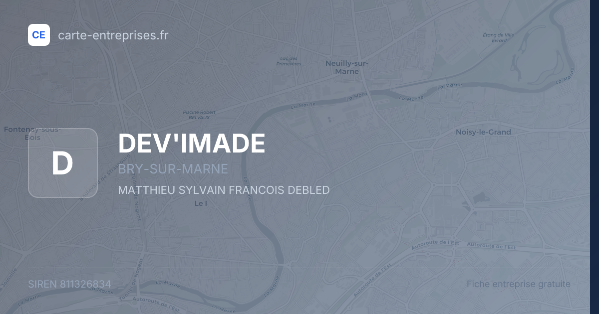 DEV'IMADE — 811326834 — fiche entreprise