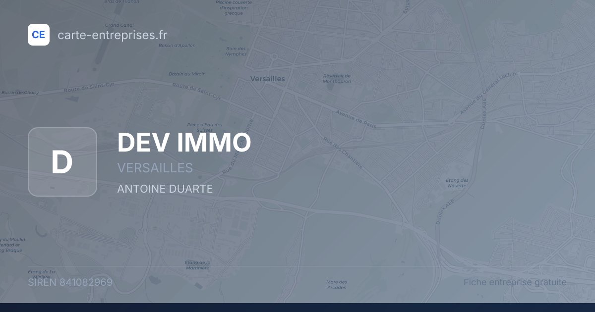 DEV IMMO — 841082969 — fiche entreprise