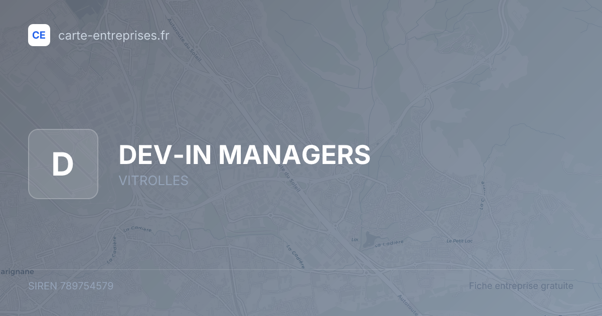 DEV-IN MANAGERS — 789754579 — fiche entreprise