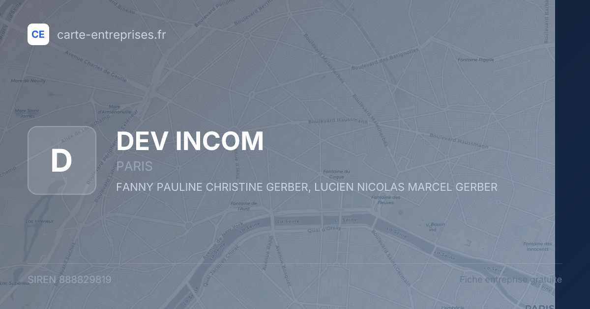 DEV INCOM — 888829819 — fiche entreprise