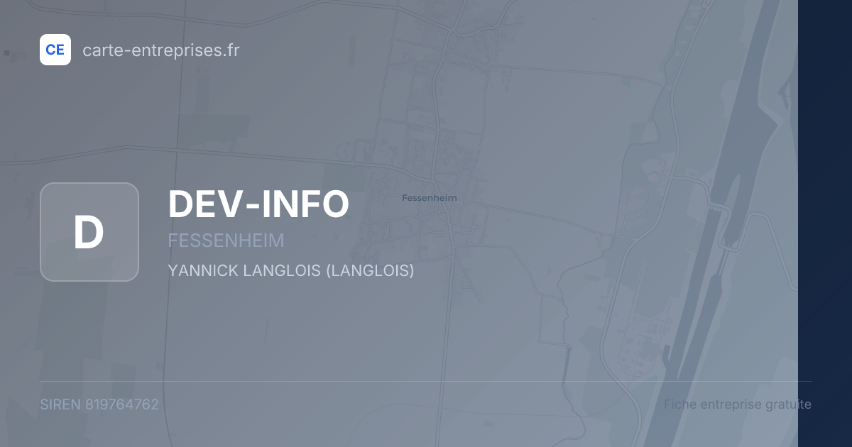 DEV-INFO — 819764762 — fiche entreprise