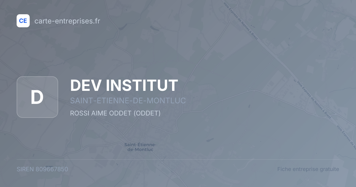 DEV INSTITUT — 809667850 — fiche entreprise
