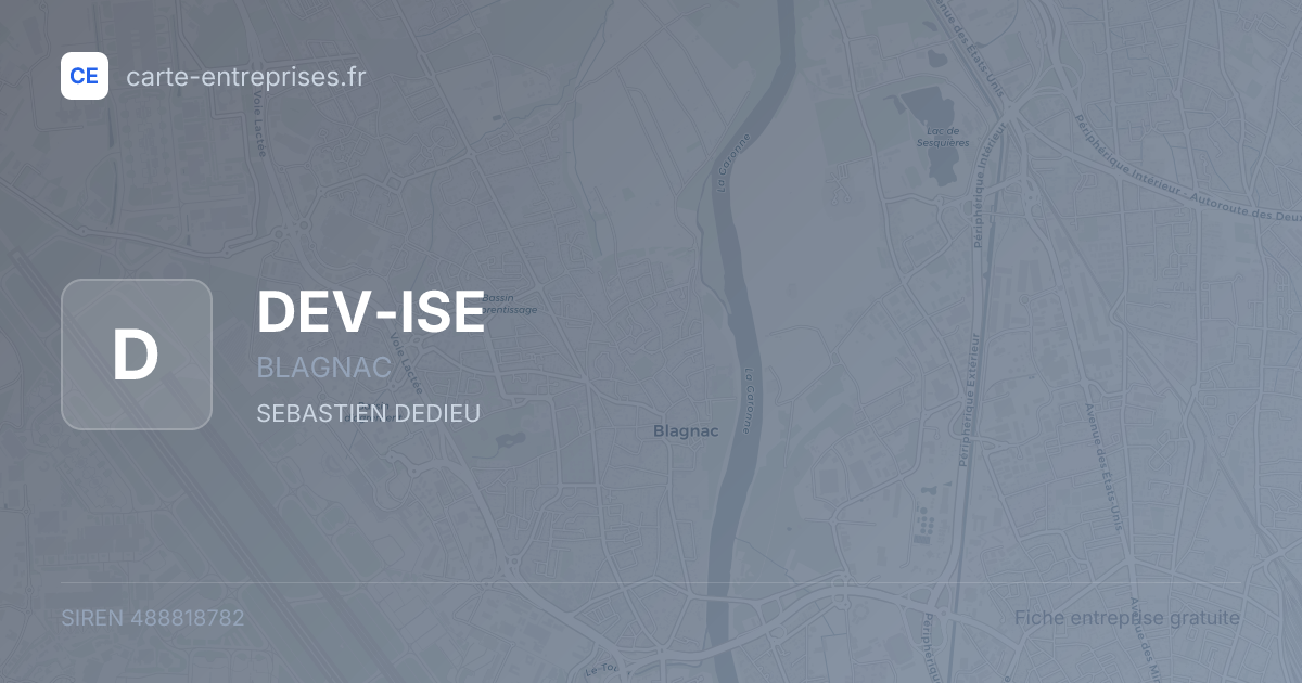 DEV-ISE — 488818782 — fiche entreprise