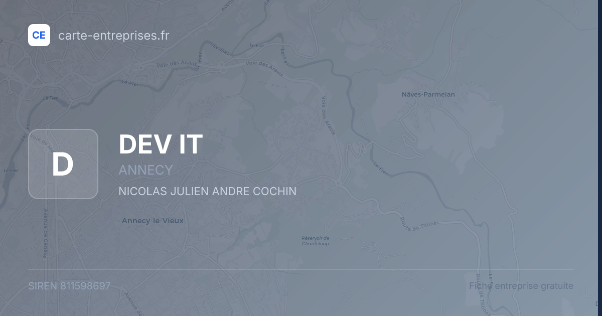 DEV IT — 811598697 — fiche entreprise