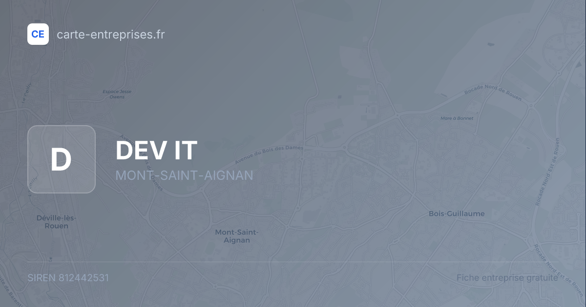 DEV IT — 812442531 — fiche entreprise