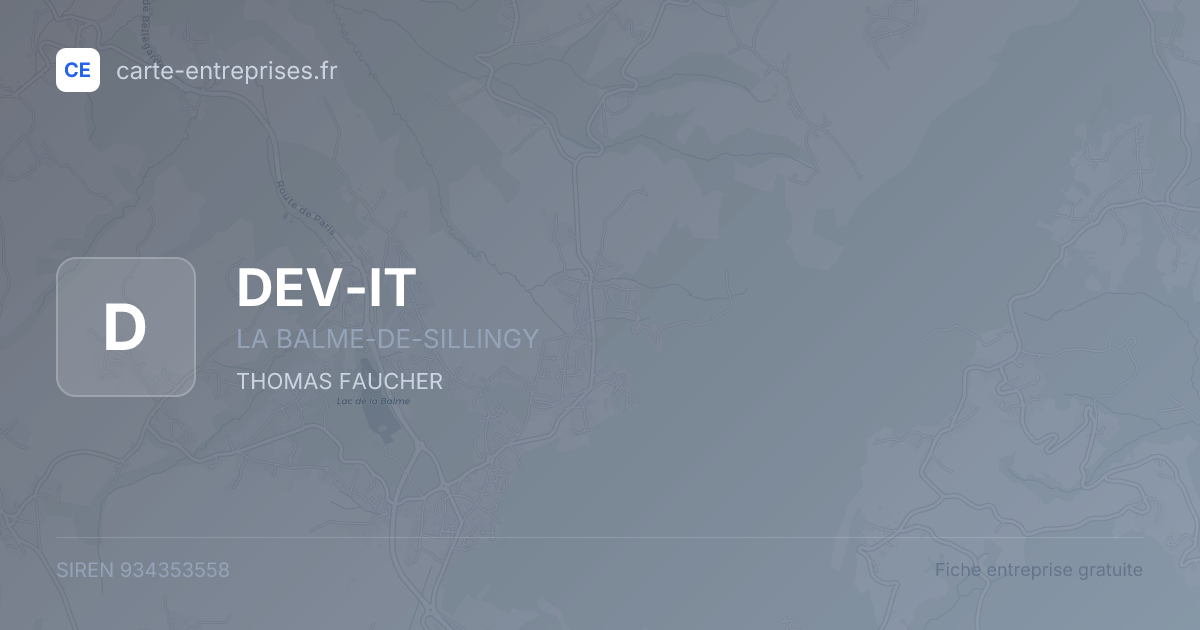 DEV-IT — 934353558 — fiche entreprise