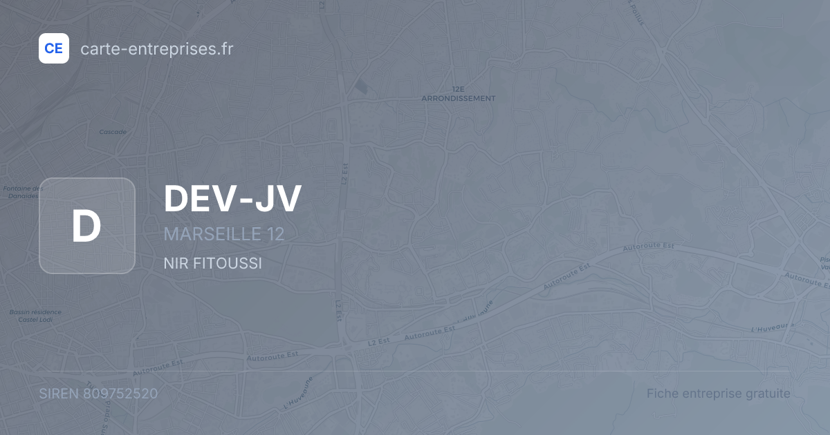 DEV-JV — 809752520 — fiche entreprise