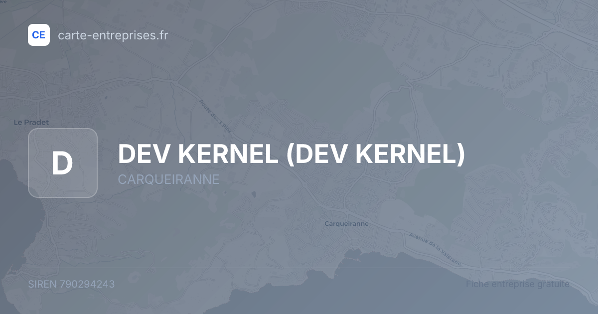 DEV KERNEL — 790294243 — fiche entreprise