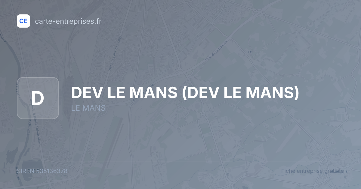 DEV LE MANS — 535136378 — fiche entreprise