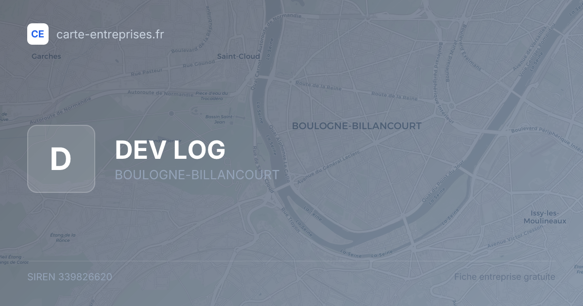 DEV LOG — 339826620 — fiche entreprise