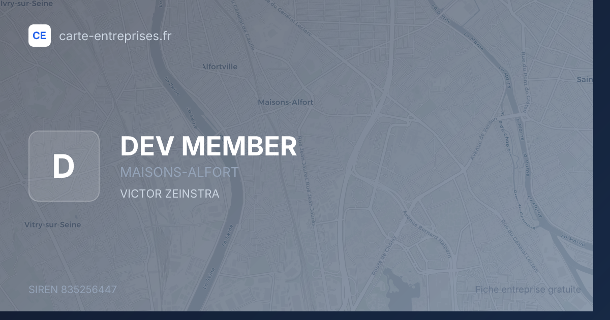 DEV MEMBER — 835256447 — fiche entreprise