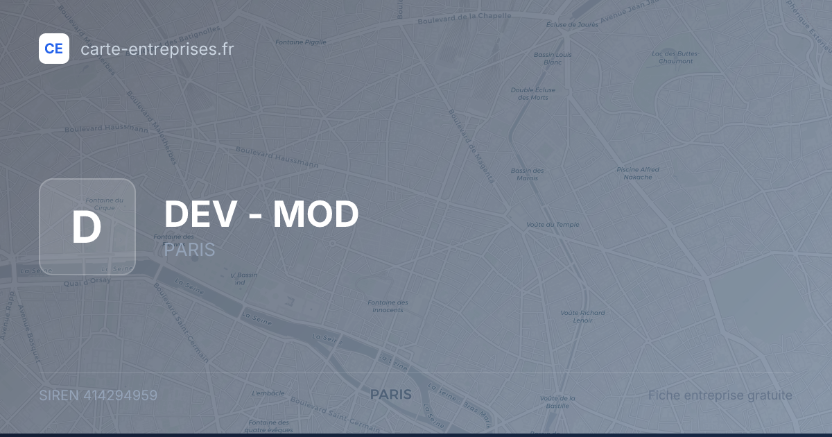 DEV - MOD — 414294959 — fiche entreprise