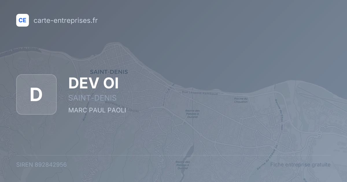 DEV OI — 892842956 — fiche entreprise