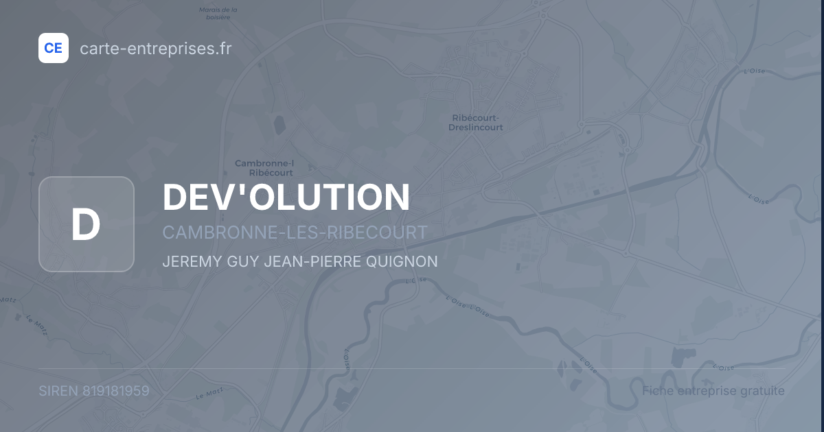 DEV'OLUTION — 819181959 — fiche entreprise
