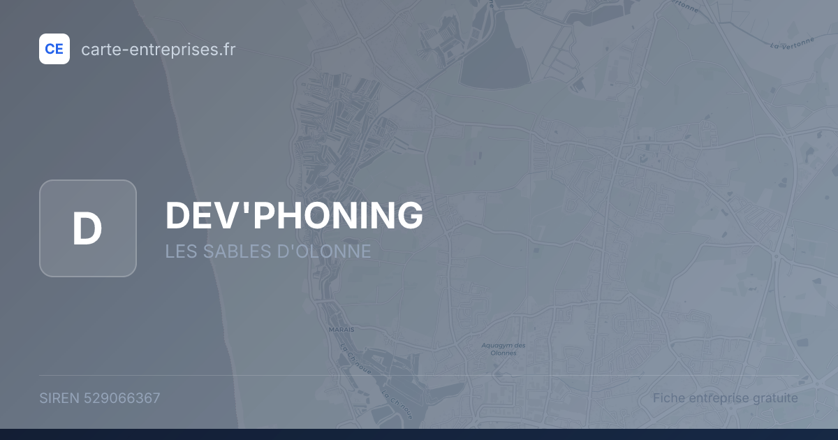 DEV'PHONING — 529066367 — fiche entreprise