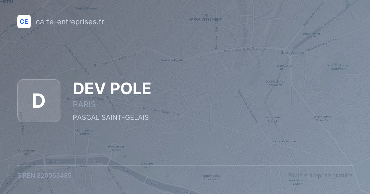 DEV POLE — 820063485 — fiche entreprise