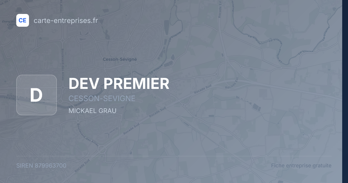 DEV PREMIER — 879963700 — fiche entreprise